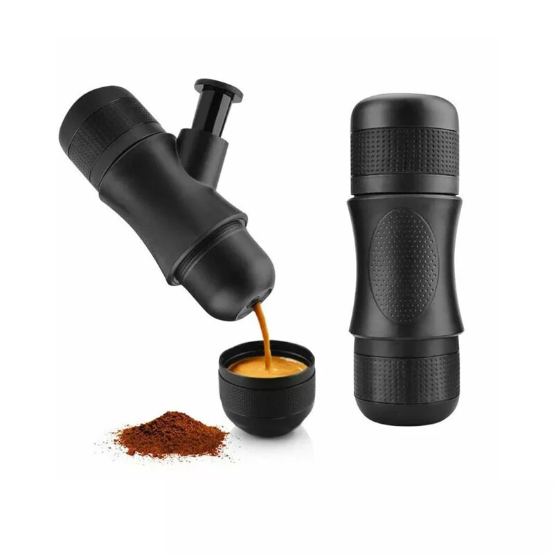 (image for) Mini Portable Hand-Powered Espresso Coffee Machine Portable Hand Press Espresso Coffee Machine for Home Office Travel Outdoor